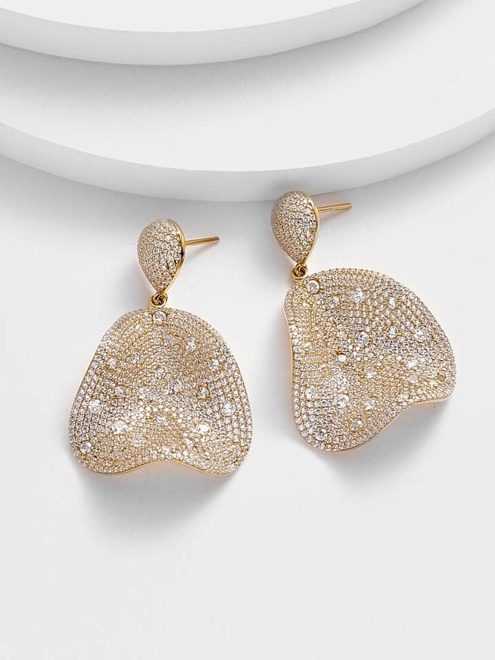 Wave Disk Earrings for wholesale by Kosa Jewels