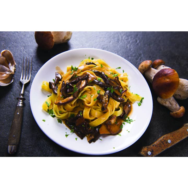 PORTOFINO Fine Food - Vendita all'ingrosso Verdure essiccate/disidratate - Funghi Porcini Secchi "Briciole" 70 Gr - Vaso Vetro
