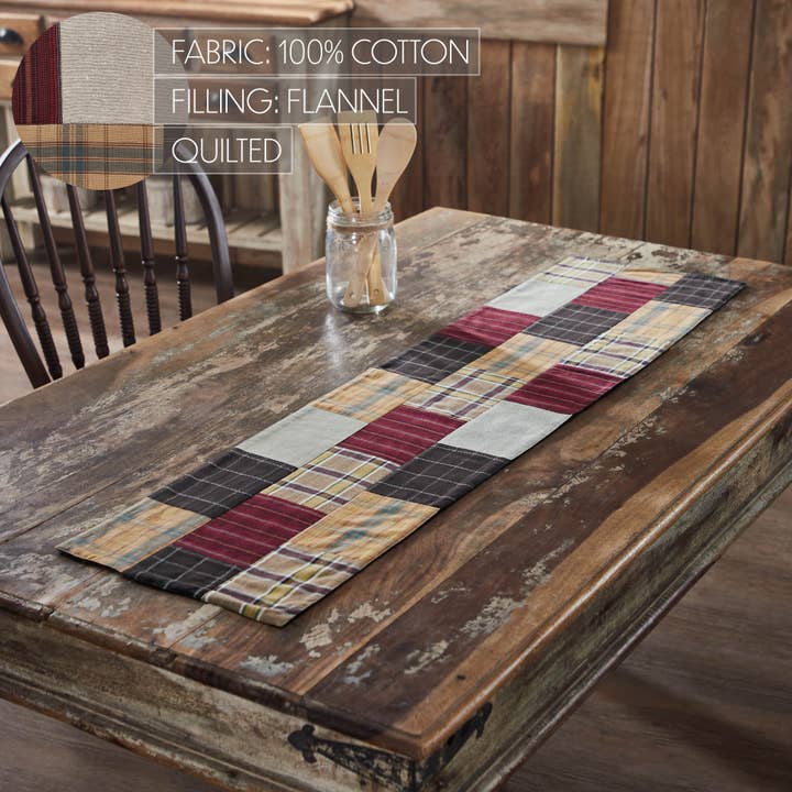VHC Brands - Wholesale Table Runner - Wyatt Runner Quilted 12x48
