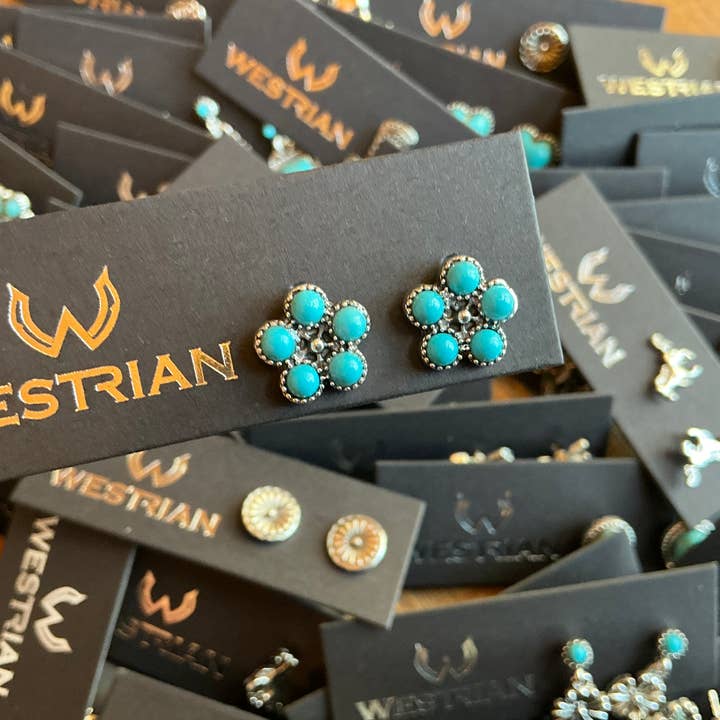 Westrian (Formerly Equipage) - Wholesale Jewelry Set - Western Faux Stud Earrings Assortment Of Over 20 Patterns