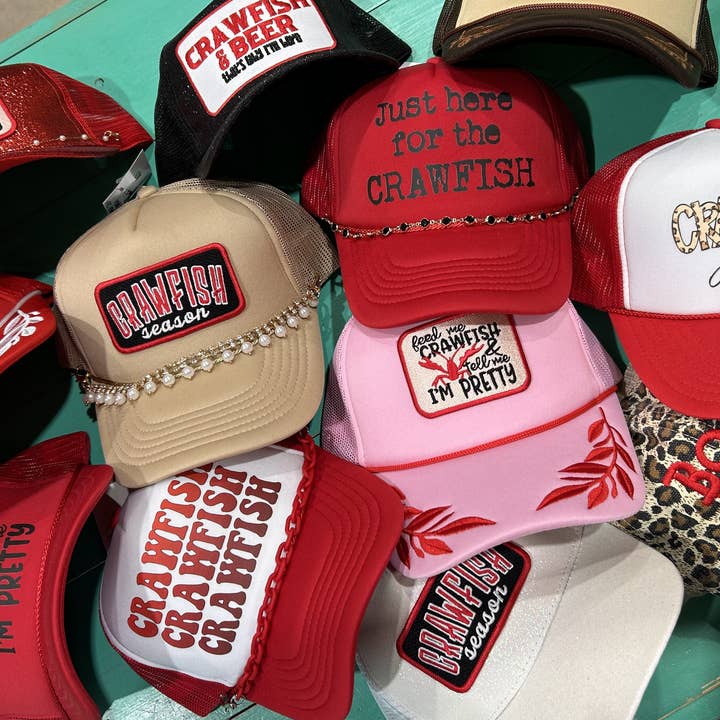 Vibes Hat Company - Wholesale Trucker Hat - Women's - Just Here For The Crawfish Trucker | Crawfish Season Hats