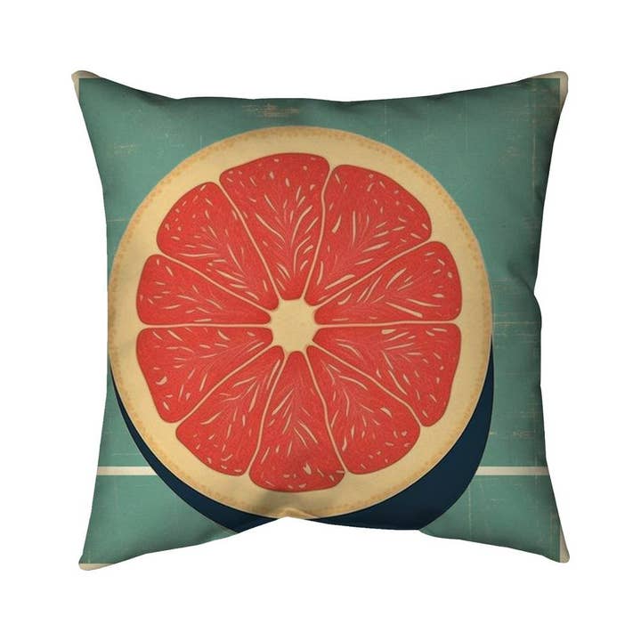 Abstract Grapefruit Pillow | Minimalist Kitchen Home Decor for wholesale by BEGIN HOME DECOR