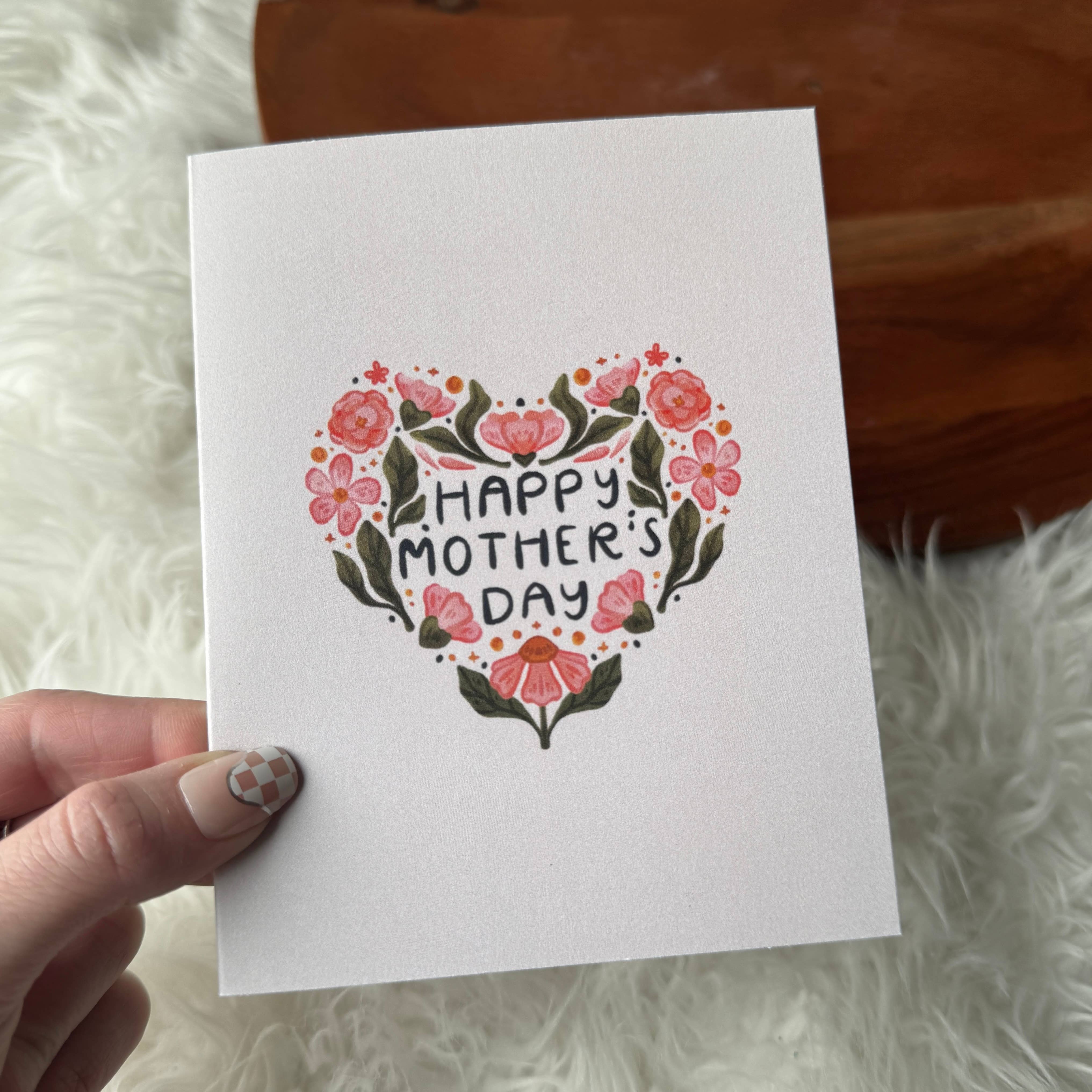 Big Moods - Wholesale Mother's Day Card - "Happy Mother's Day" Floral Heart Card2