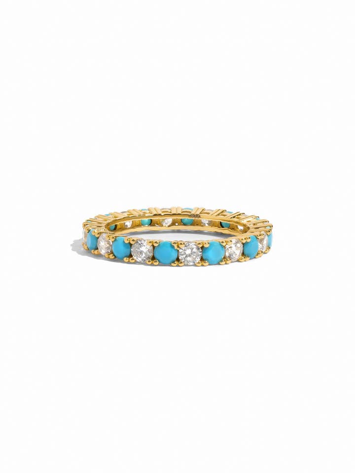 3mm Gestippelde Turquoise Eeuwigheidsring voor wholesale door Sami Jewels