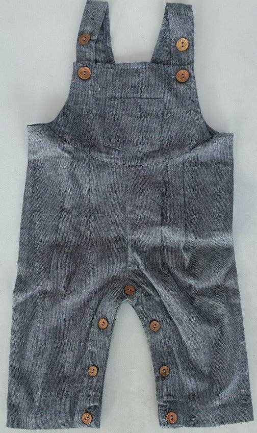 Yo Baby - Wholesale Overalls - Baby - Black Chambray Boys Infant Overall3