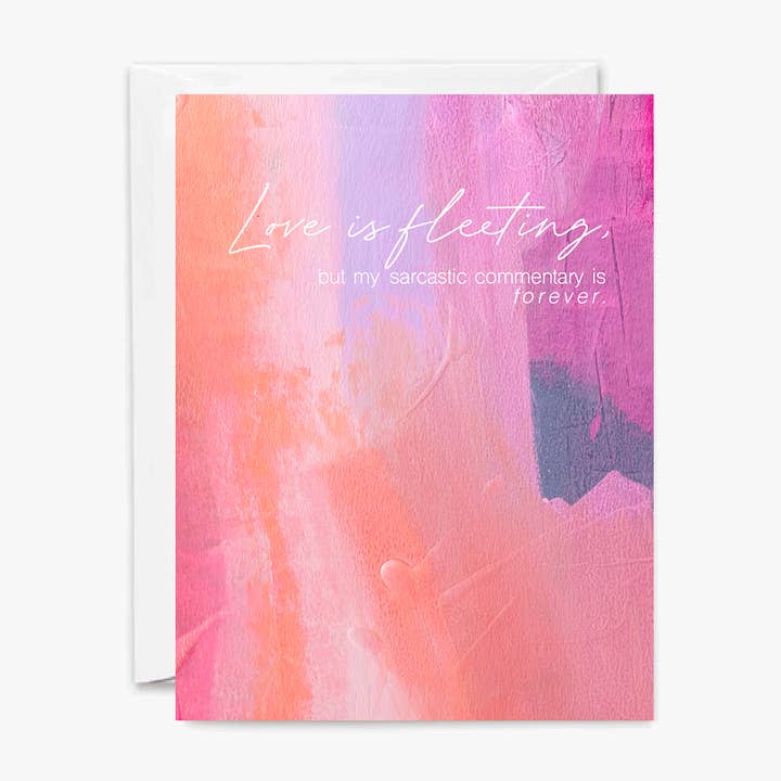 Tarjeta de Amor y Sarcasmo para venta al por mayor de Katherine Simdon