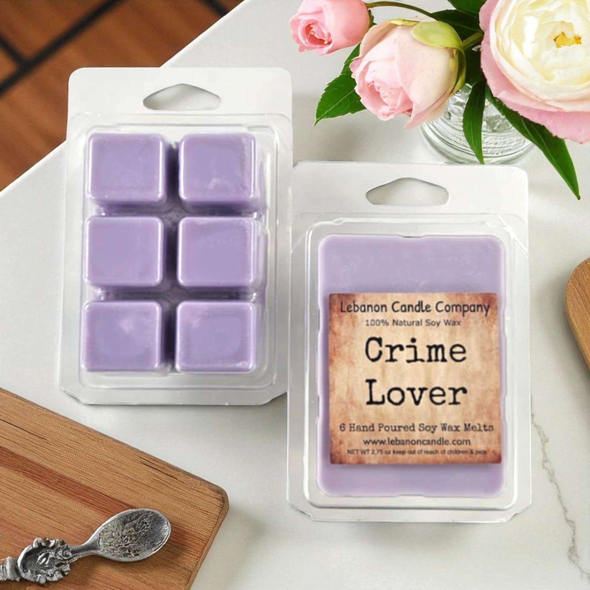Lebanon Candle Company - Vendita all'ingrosso Cialde di cera - Cera Profumata Crime Lover, Soia Profumata, Non Tossica, Altamente Profumata, Fatta a Mano negli USA, 6 Cubetti, Cera di Soia Naturale, Profumo di Lunga Durata2
