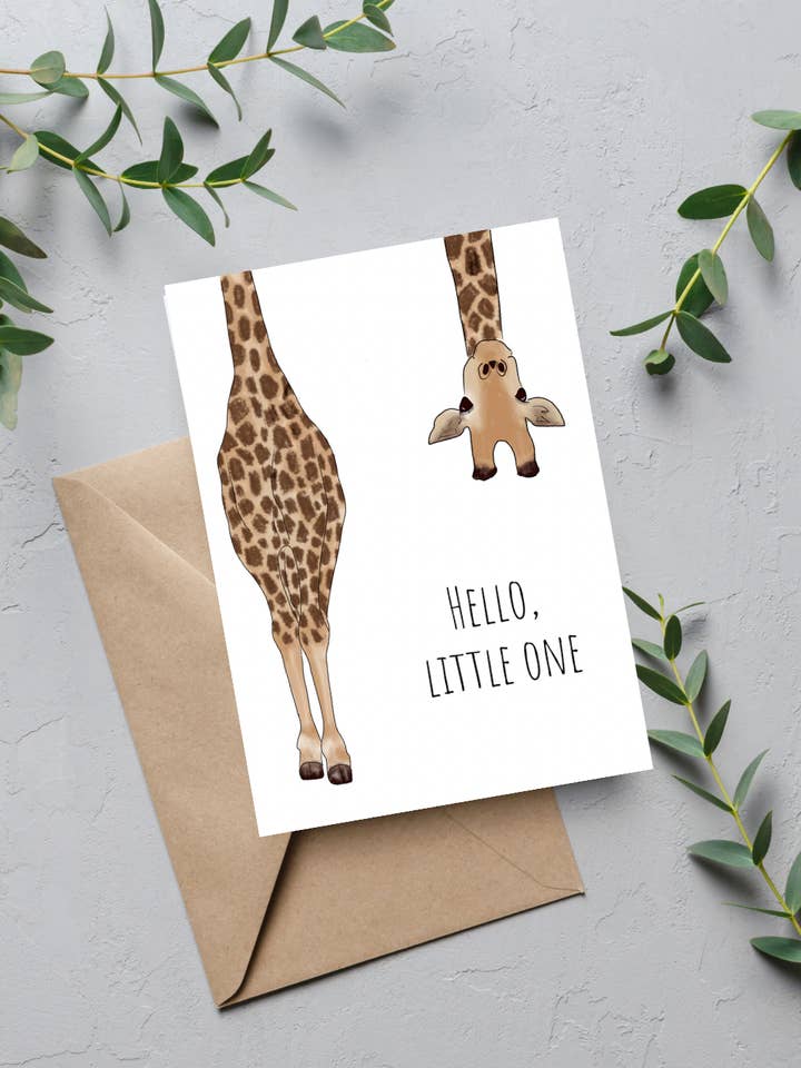 "Hello, little one" Baby Card | 4.25x5.5" Card for wholesale by Upstate Design Studio
