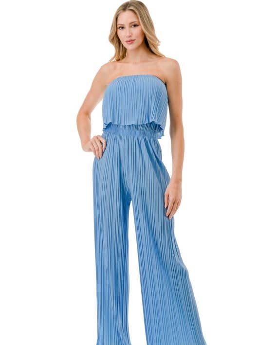 JP903 PLISSEREDE JUMPSUITS for engroshandel hos MIO WHOLESALE