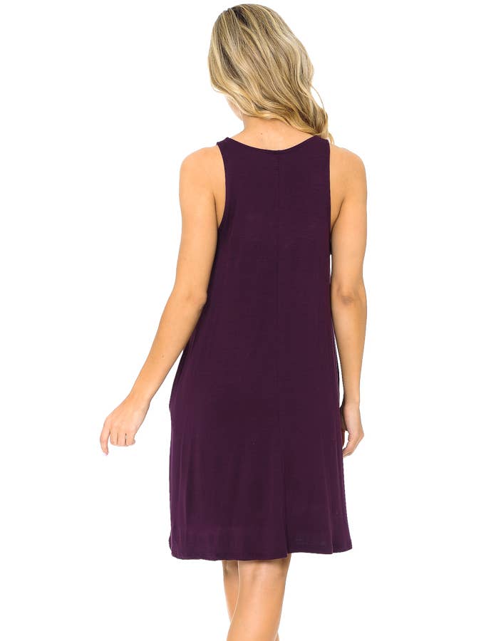 Burgundy Apparel - Wholesale Dress - Women's - TANK DRESS WITH POCKETS11