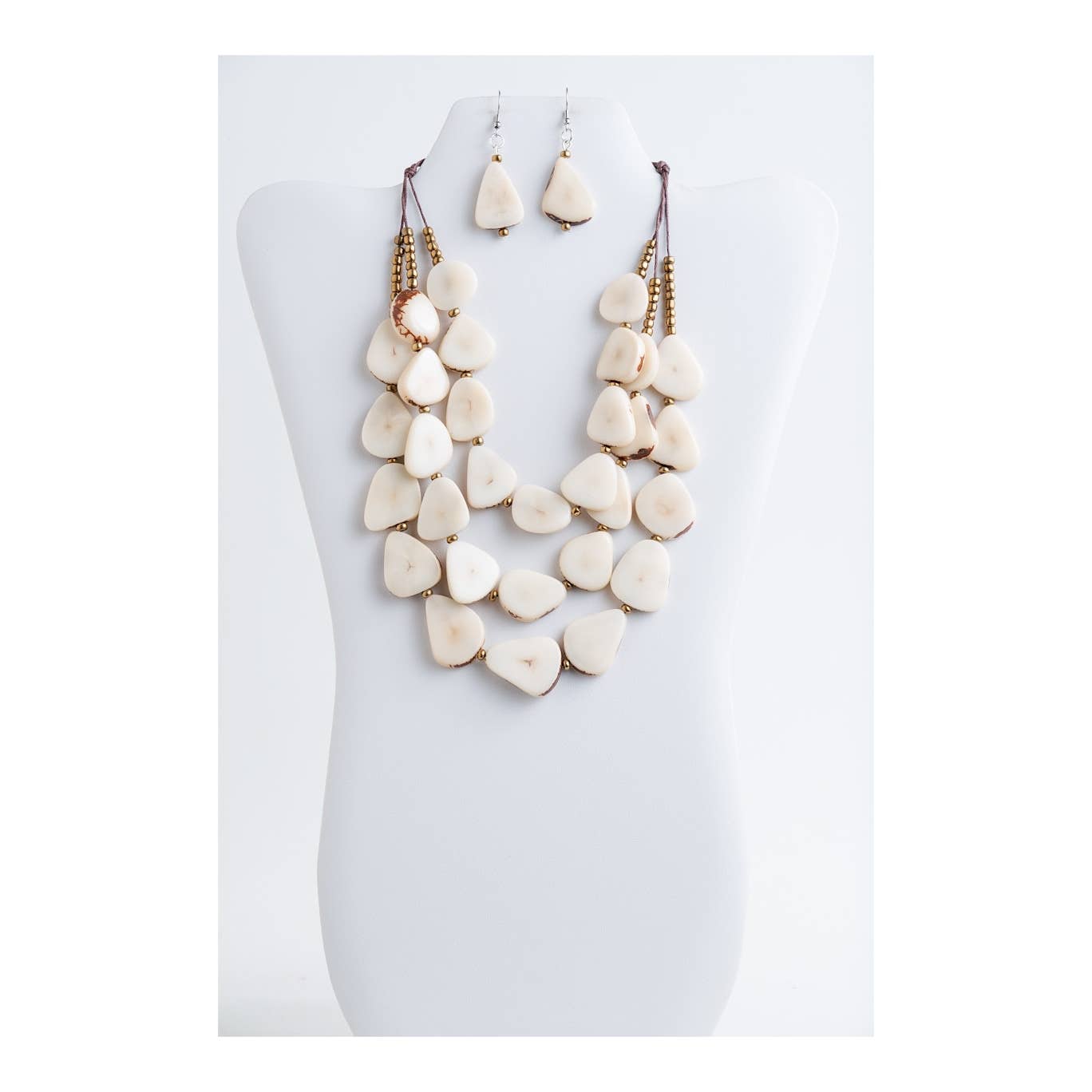 TaguArtsy – wholesale Smycken – Bäst säljande! Ivory ekologiskt halsband och örhängen i Tagua1