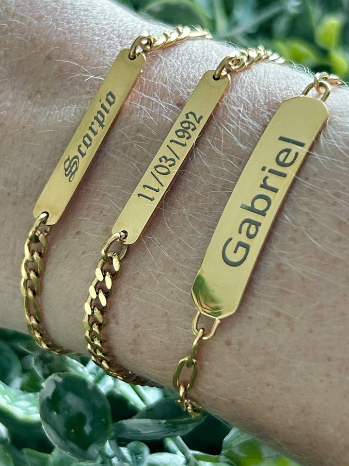 Engravable Paperclip Bracelet for wholesale by House of Jewels Miami