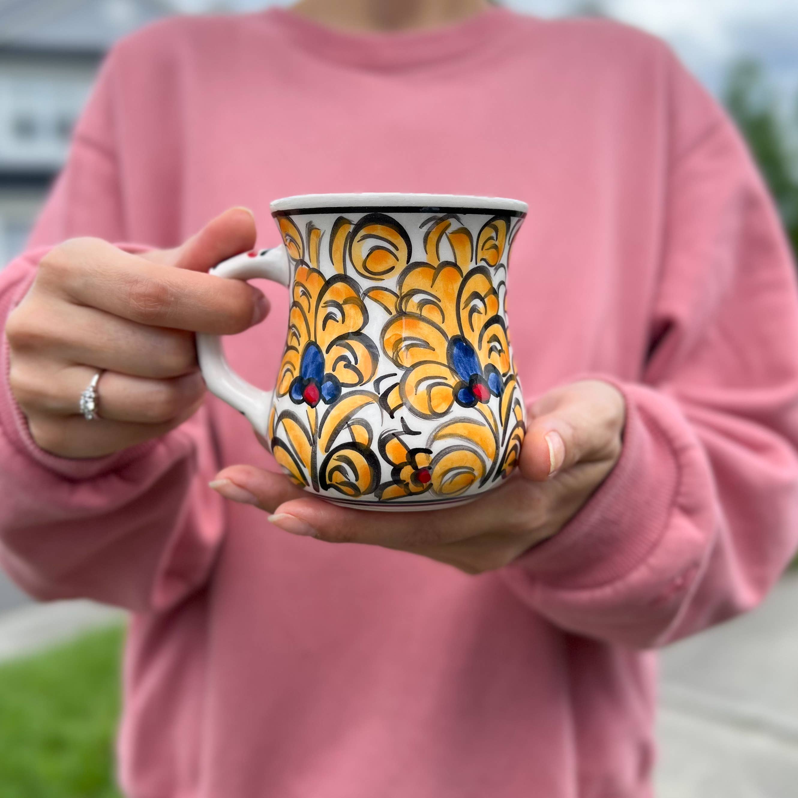 Umays Boho - Wholesale Coffee Mug - Handmade Coffee Mug, Hand Painted Ceramic Mug, Floral Mug6