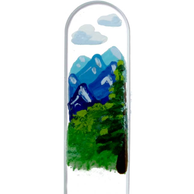 Bergslandskap Handmålad Kristallnagelfil för wholesale av Classy Nail Files