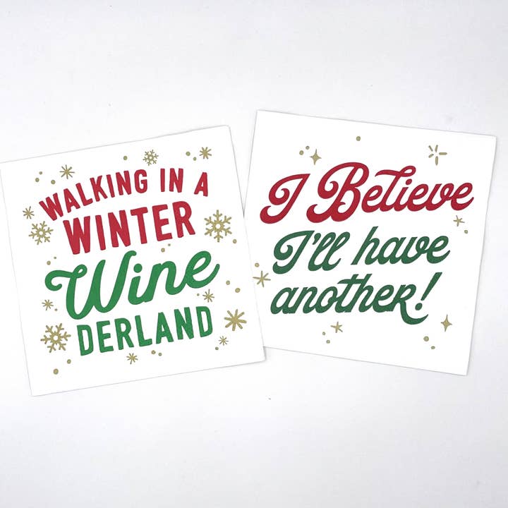 soiree-sisters - Wholesale Disposable napkin - Funny Christmas Cocktail Napkins | Have Another - 20ct4
