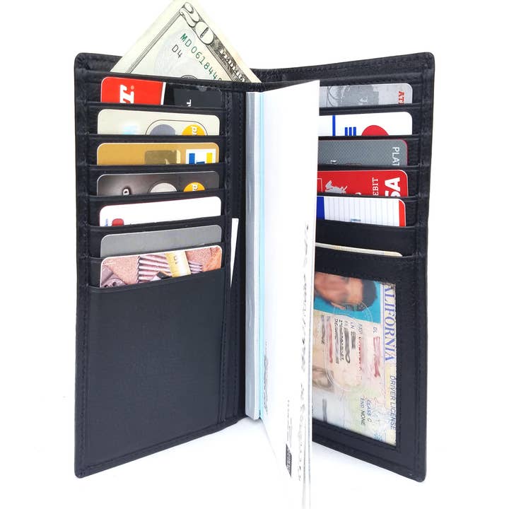 Roma Leathers, Inc. - Wholesale Wallet - Unisex - 3233 RF cowhide leather checkbook wallet6