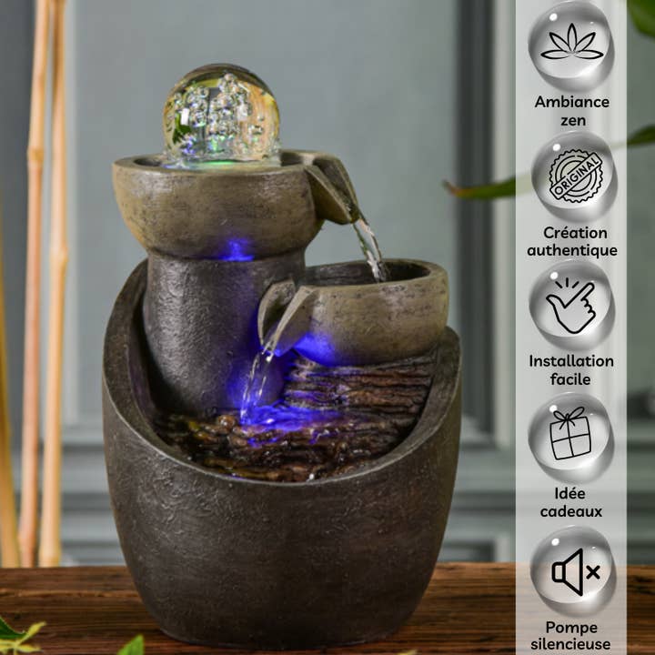 Zen'Arôme - Wholesale Decorative Tabletop Object - Zen Malla Water Fountain - Zen Decoration Gift Idea2
