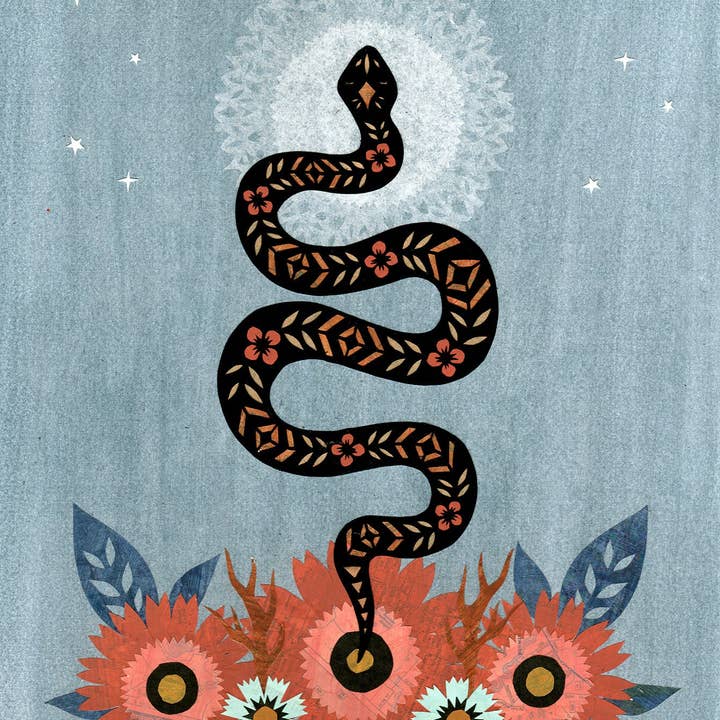 Peaceful Departure — Impresión artística en papel cortado de 11 x 14 pulgadas para venta al por mayor de Rural Pearl: Cut Paper Art by Angie Pickman