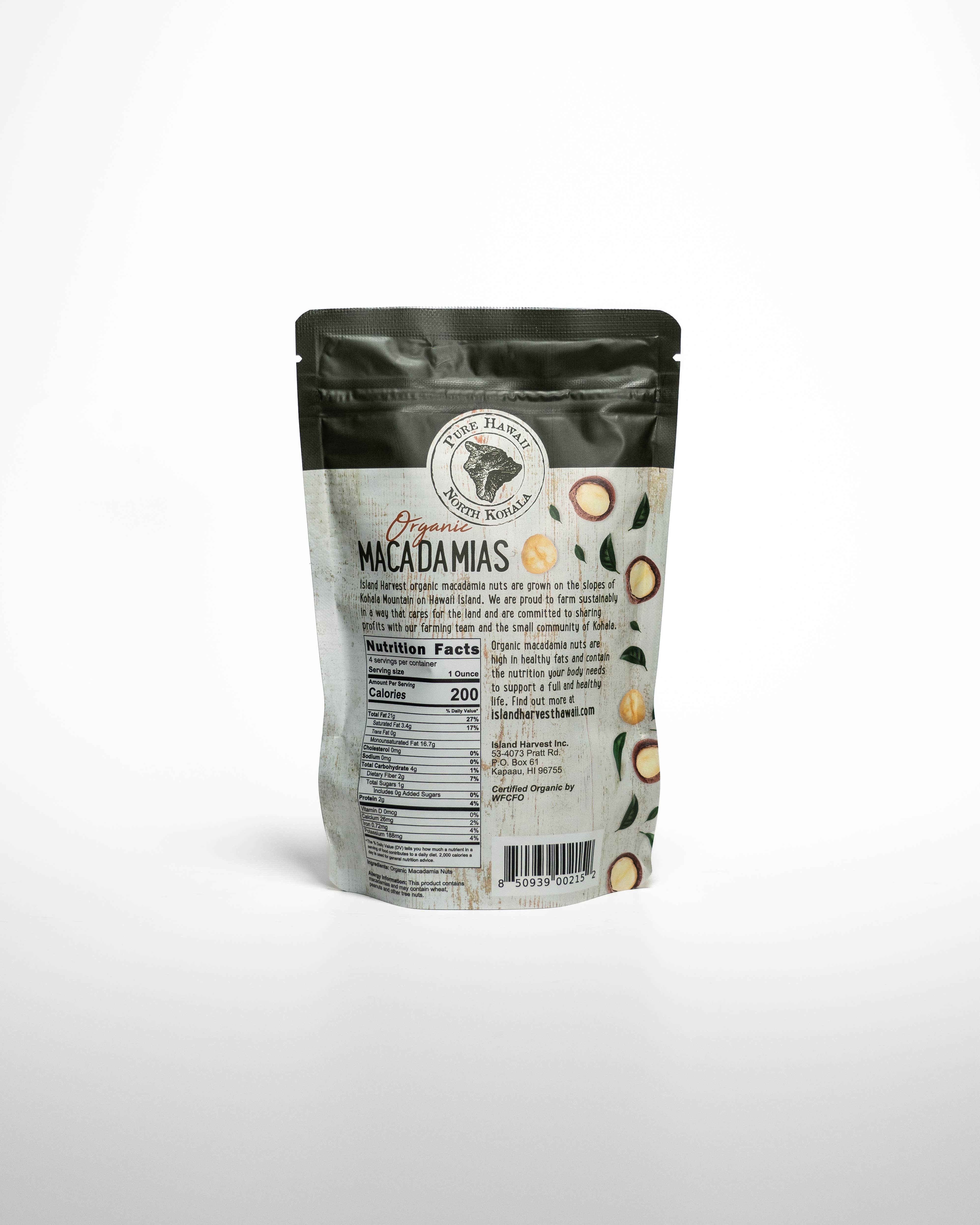 Island Harvest - Vente Noix - Macadamias biologiques non salées (4 oz)1