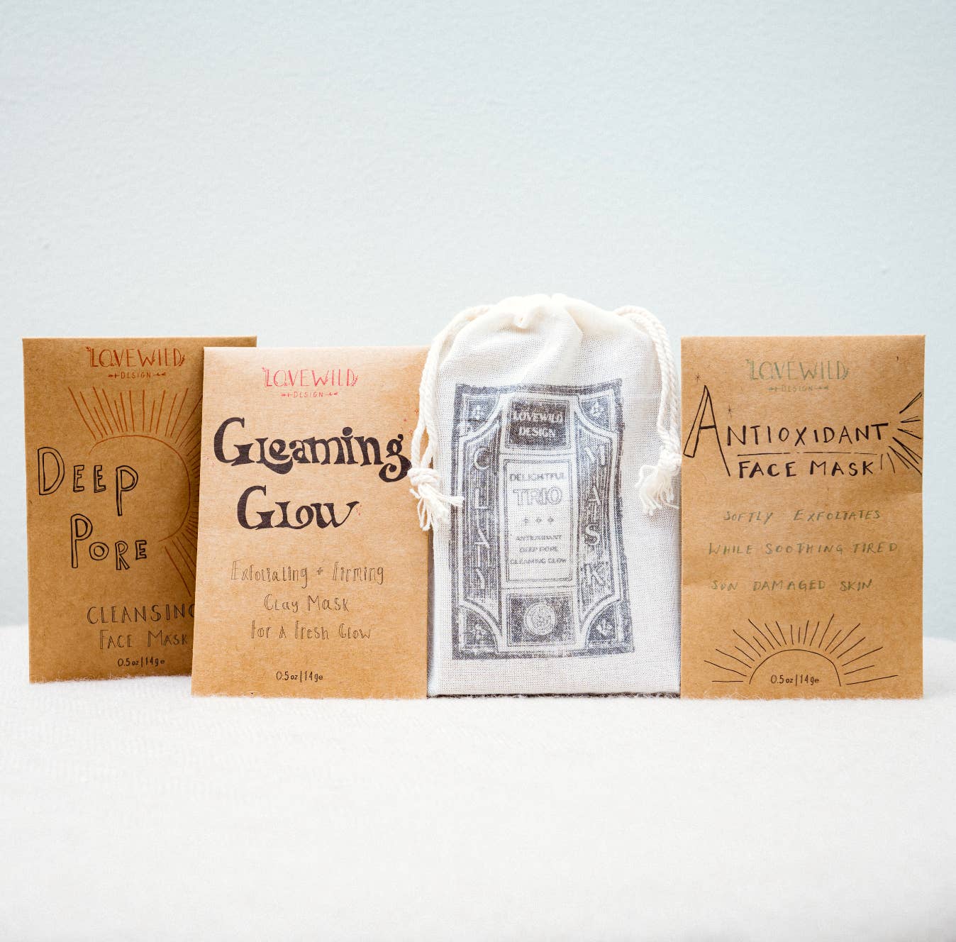 Lovewild Design – Máscara facial por atacado – Conjunto de Presente Mask Trio