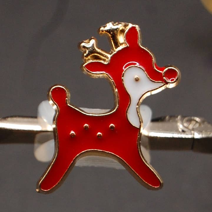 Red Nosed Reindeer Charm for wholesale by Www.eyeglasssesdecorations.com