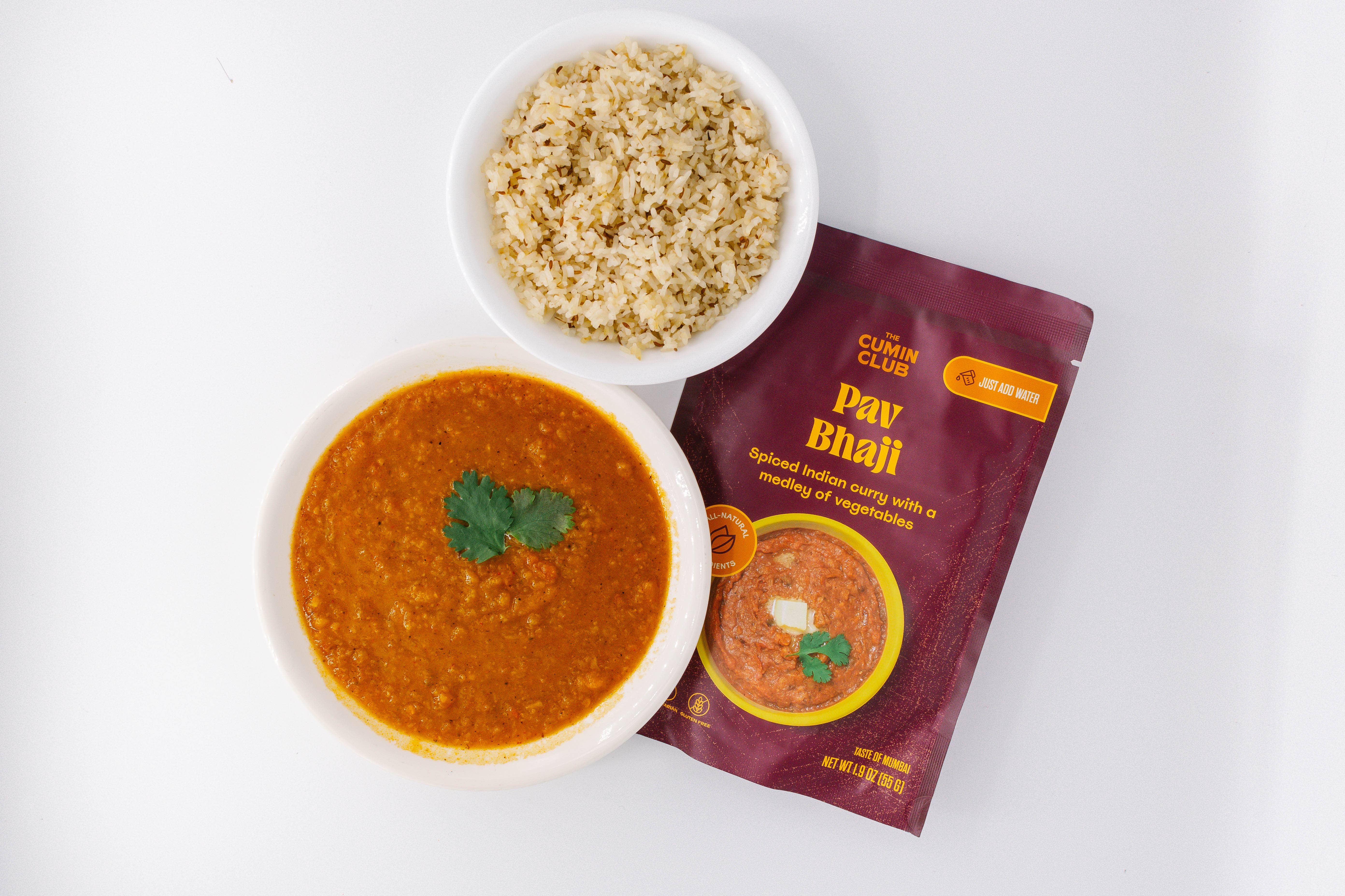 The Cumin Club - Wholesale Shelf Stable Prepared Meal - The Cumin Club Pav Bhaji - Ready to eat Indian Meal 3