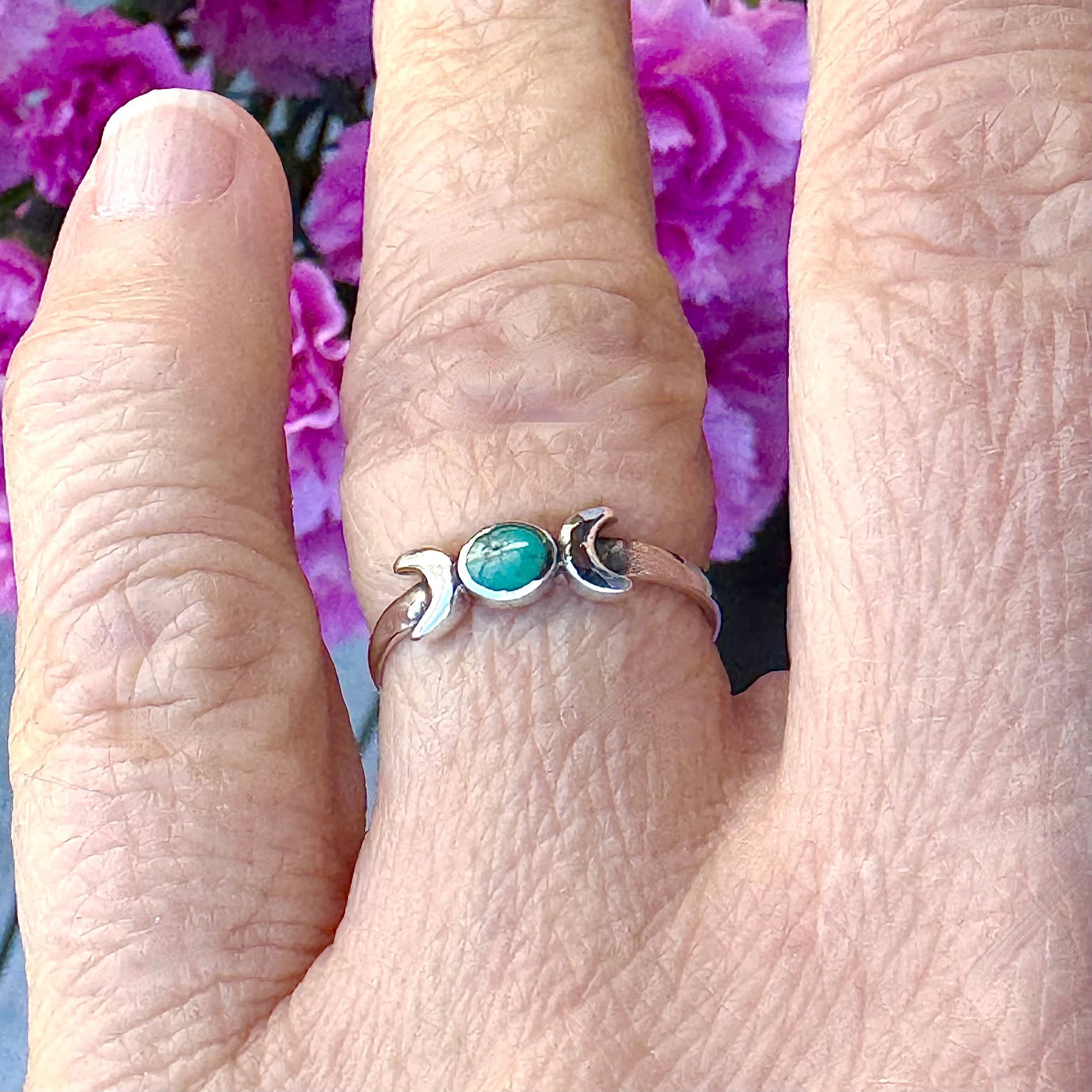 Moonrise Jewelry – wholesale Single stone/solitaire ring – R-104 Moon with Turquoise Ring7