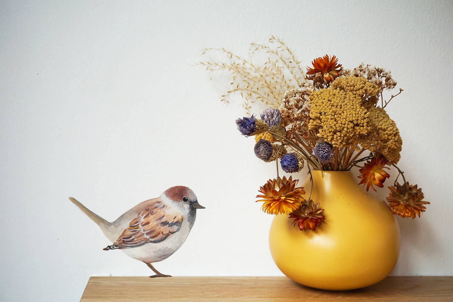 Lotte Drouen - Wholesale Wall Stencils - Wall sticker House Sparrow S