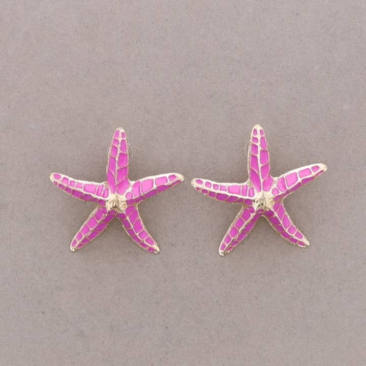 Sonata – wholesale Snap-smycken – Örhängen i emalj med sjöstjärnemotiv1