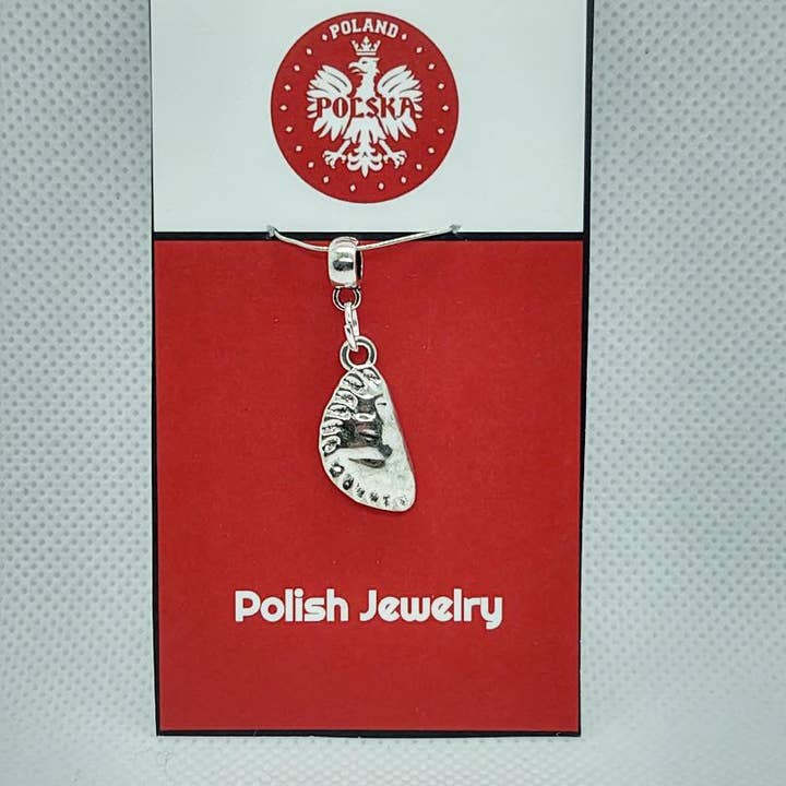 Pierogi Necklace with 23 inch Stainless Steel Cable Chain for wholesale by Pierogi Gifts