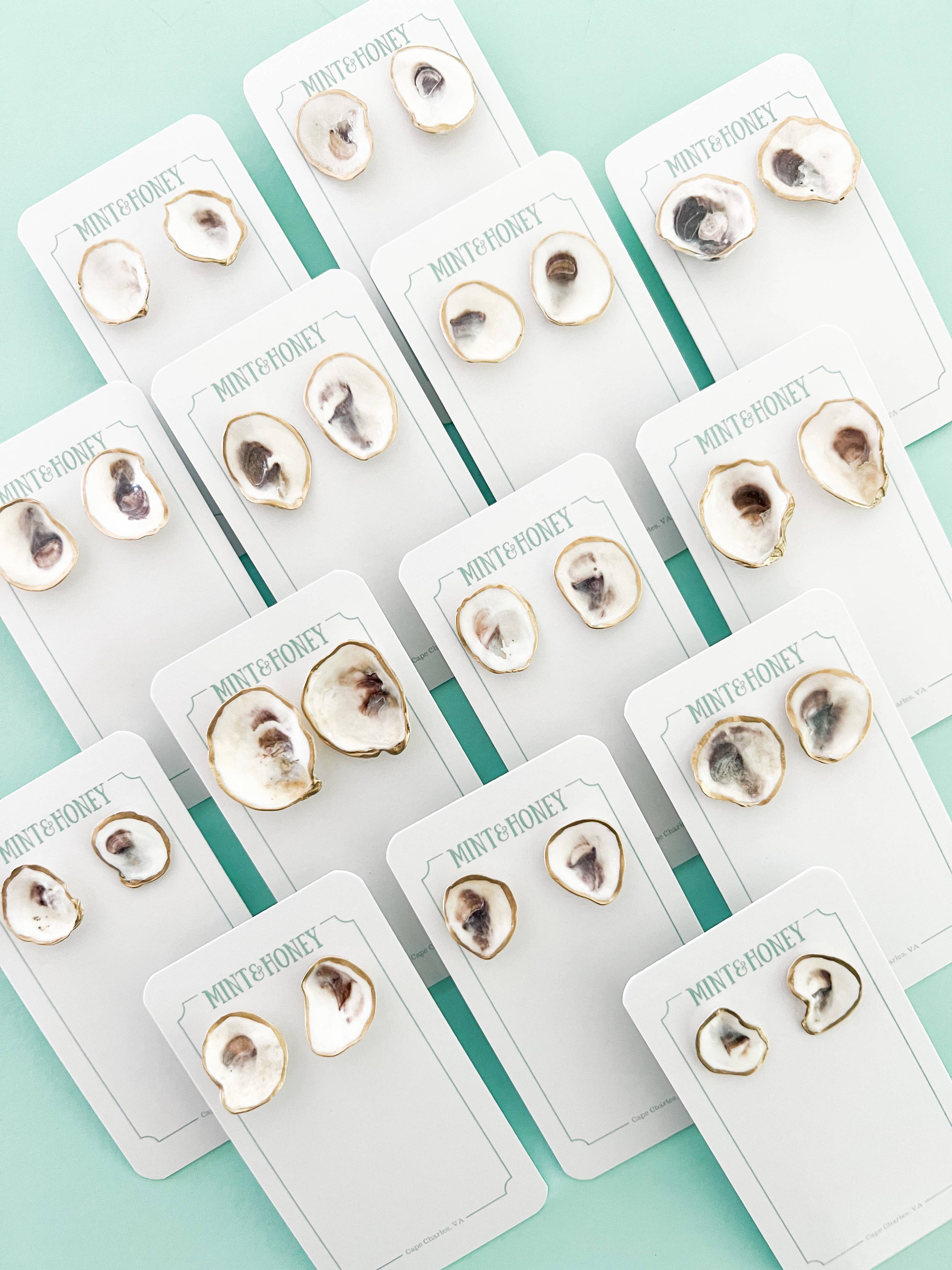 Mint & Honey - Vente Clous d'oreille - Boucles d'oreilles en coquille2