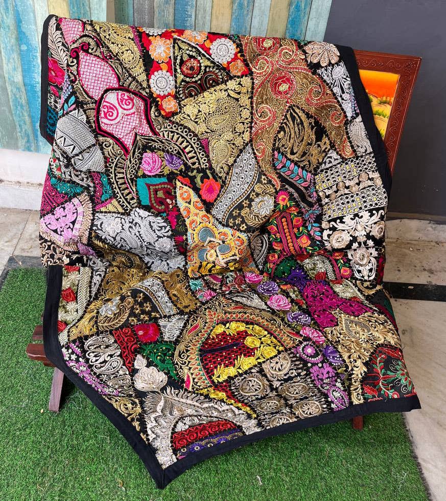 Bhawana Handicrafts - Wholesale Tapestry/Textile - Embroidered Table Runner Vintage Tapestry Boho Wall Hanging0