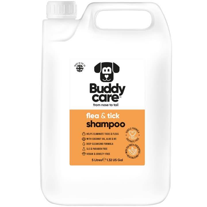 Buddycare Dog Shampoo - Flea & Tick - 5L / 1.32 Gal for wholesale by Buddycare