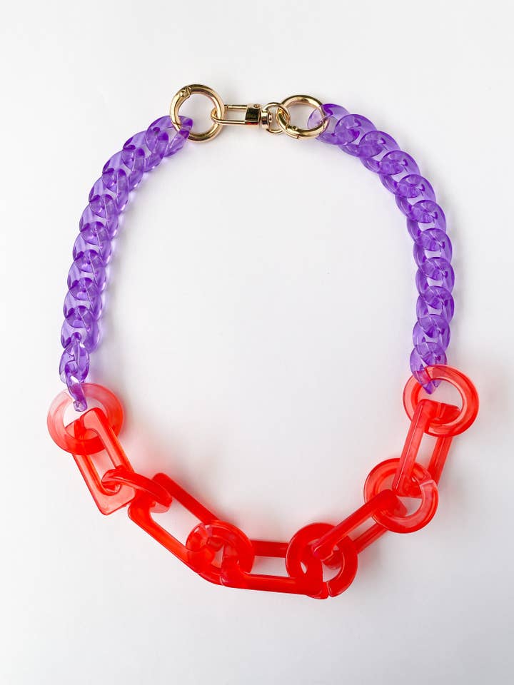 Collier Infinite Colors - Rouge et violet pour la vente par cukimber