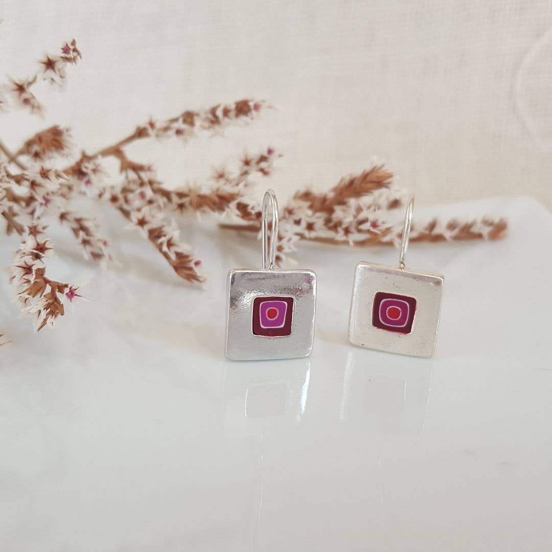 PASTACUITA – wholesale Hängande örhängen – Runda örhängen med hake i italiensk Millefiori-teknik7