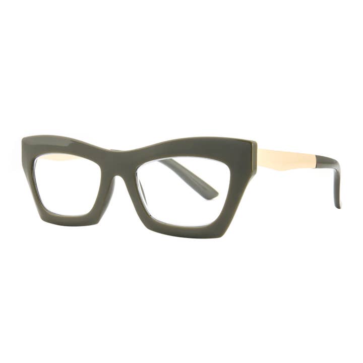 Ryan Simkhai Eyeshop - Wholesale Eyeglasses - Women's - ALEXA | Hunter Green | Gold | Blue Light