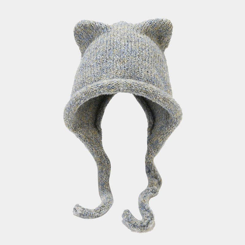 Dipped Shop – wholesale Beanie – Women's – Cute Cat Ear Thermal Knit Beanie Hat DPKB02041