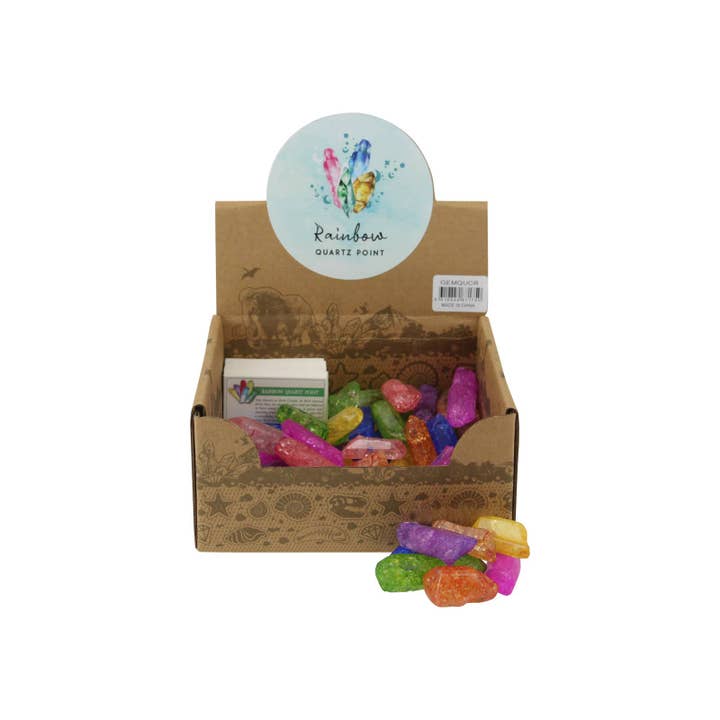 3-4cm Cracked Coloured Quartz Asstd (50=Free Display) for wholesale by Cubby House by Malmar