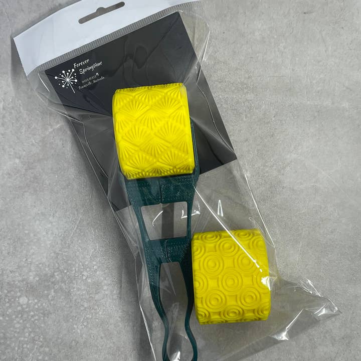 LARGE ROLLER WHEEL 'Art Deco J' set of 2 wheels for wholesale by Forever Springtime