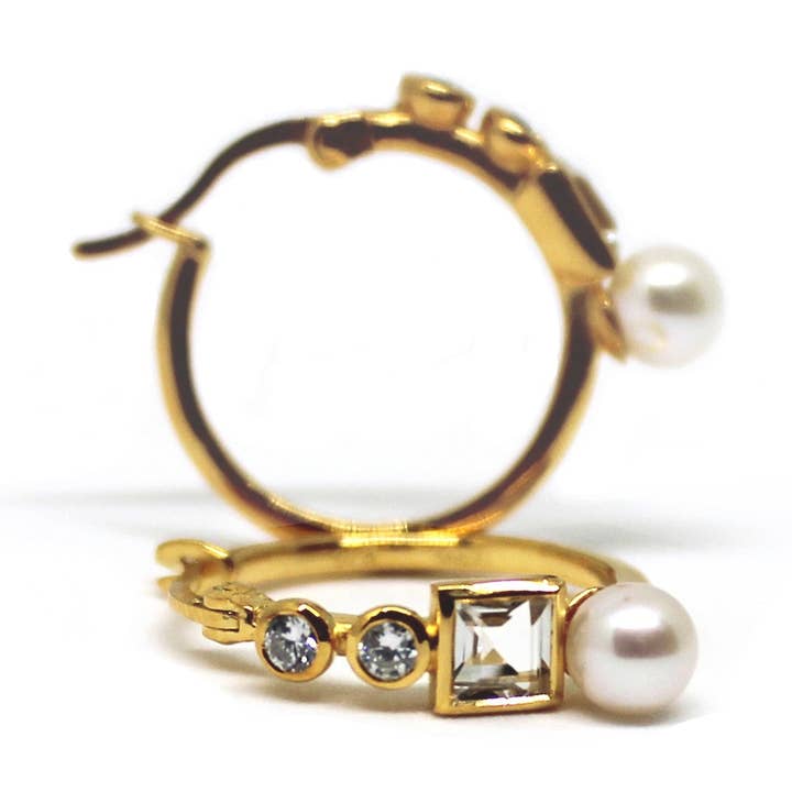 Glowing Moon Hoops for wholesale by Mitos