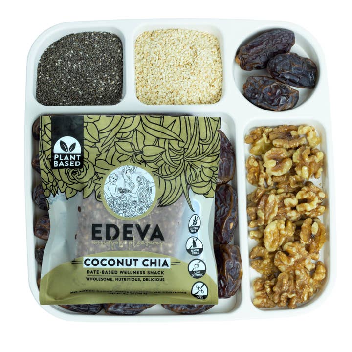 Eden's Unsinful Pleasures - Wholesale Snack Bar - Coconut Chia Wellness Bars3