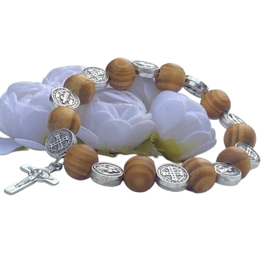 Oremus Mercy – wholesale Beaded bracelet – St. Benedict Decade Bracelet   7"3