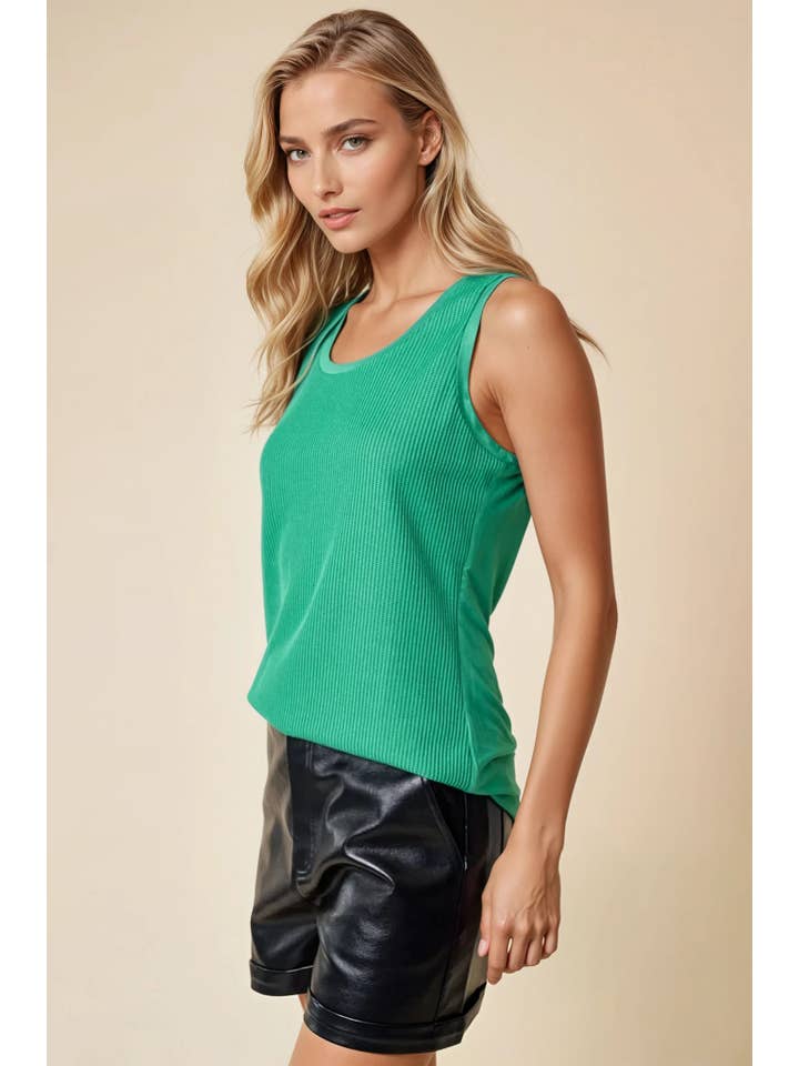 Doe and Rae - Wholesale Tank Top - Women's - TEXTURED KNIT TANK TOP - 43272T-1