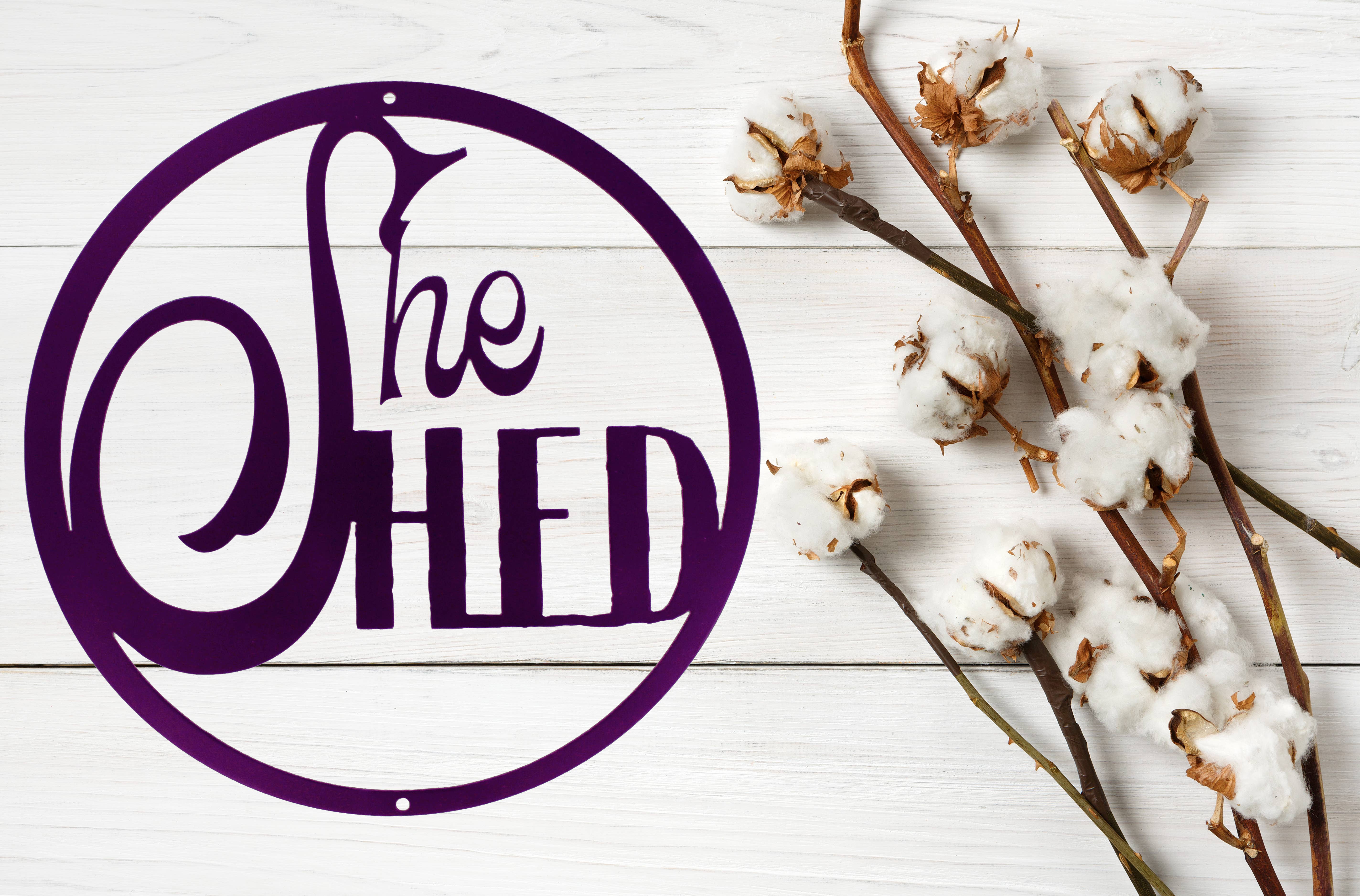 White Barn Decor - Wholesale Sign - She Shed Metal Cutout5