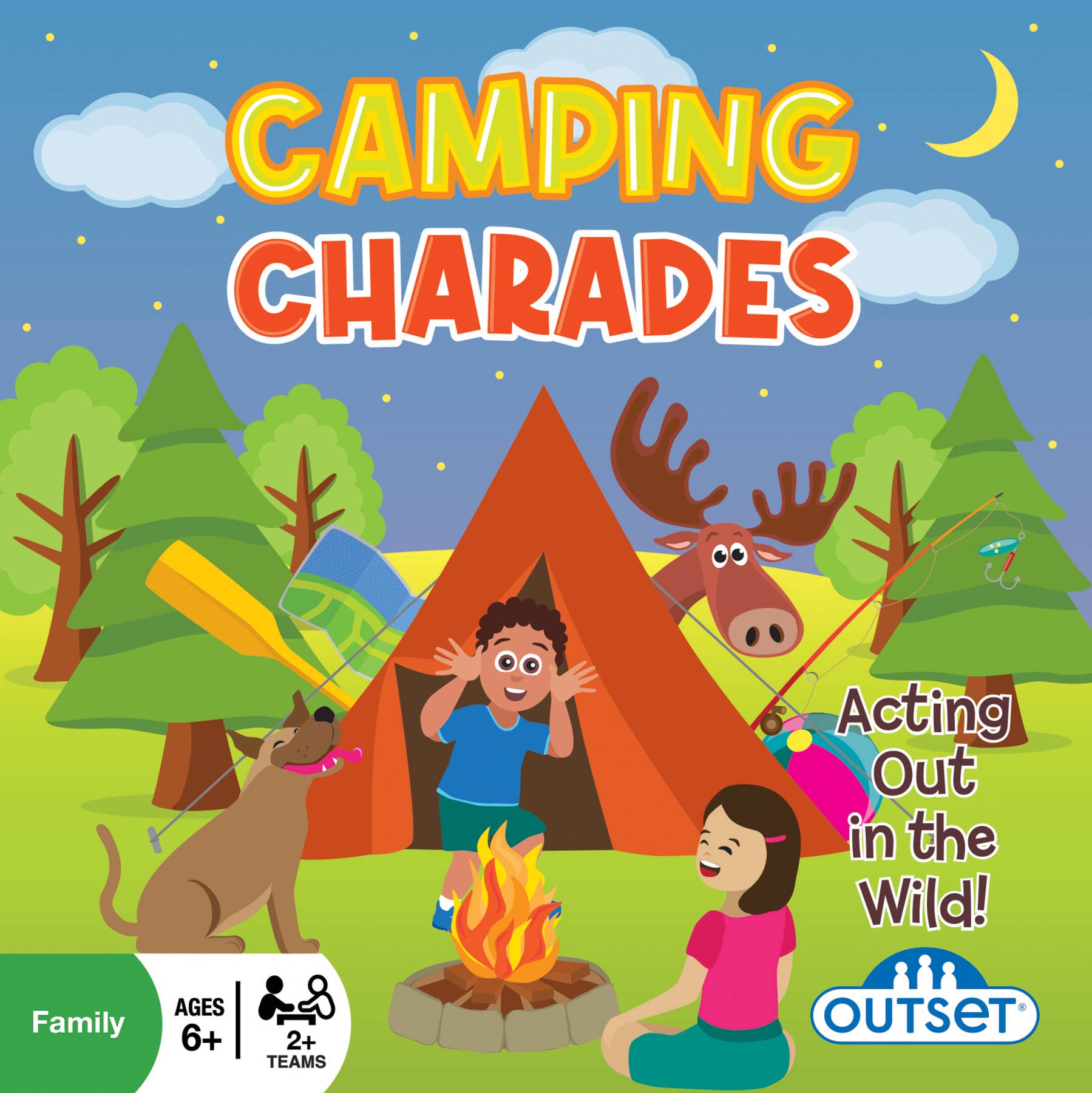 Outset Games and Cobble Hill Puzzles - Wholesale Card Game - Camping Charades Card Game: Fun Around the Campfire1