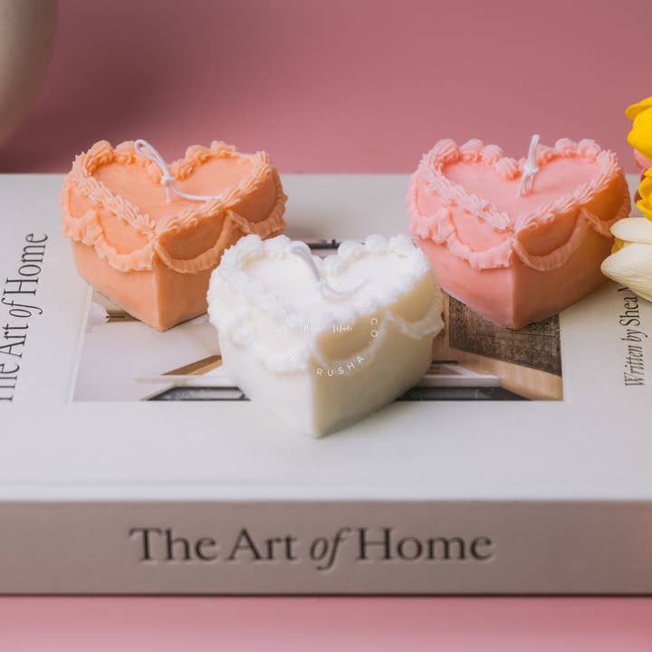 Candela Heart Cake per la vendita all'ingrosso da parte di Bright Candles Co.