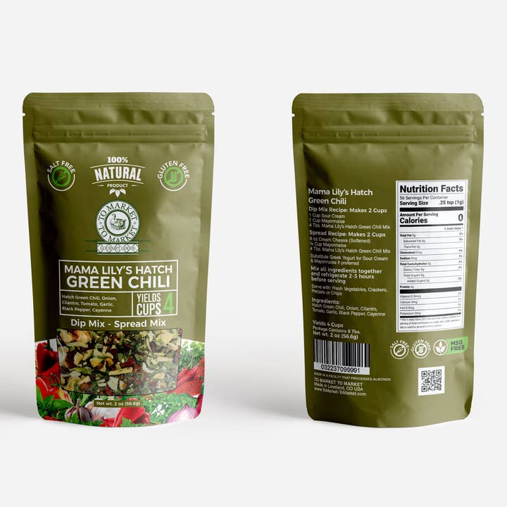 To Market- To Market - Dips & Spreads - Wholesale Dip - Mama Lily's Hatch Green Chili - Dip Mix
