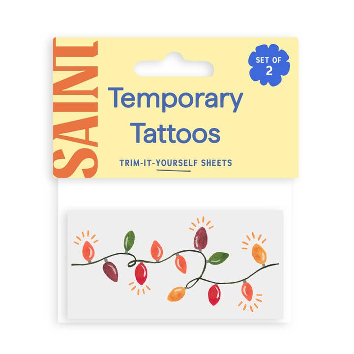 Tijdelijke tatoeages met kerstverlichting voor wholesale door Saint Tattoos