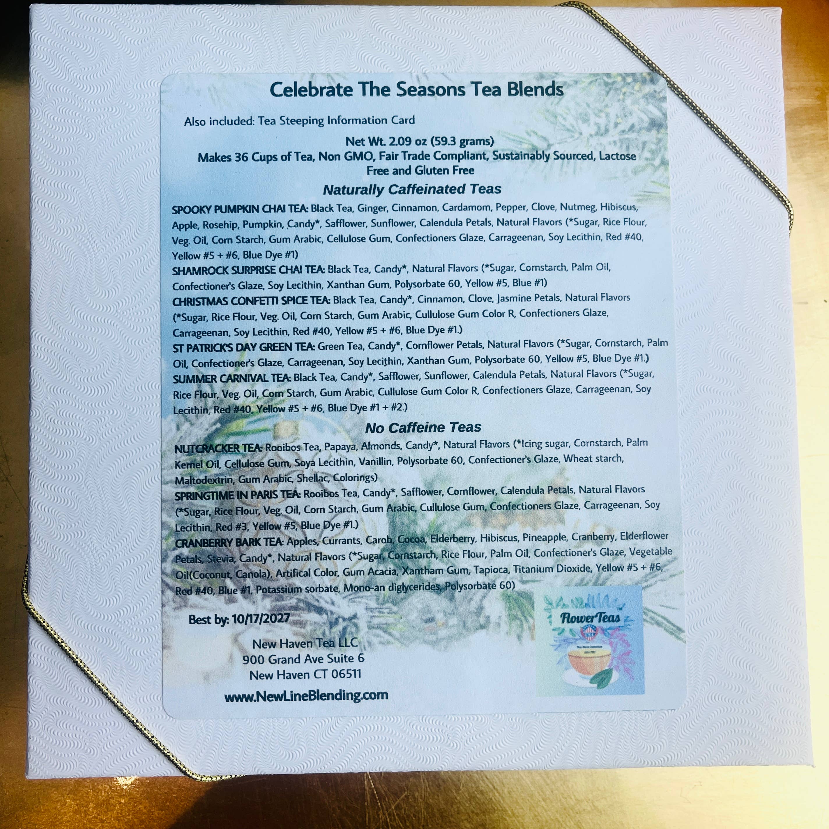 FlowerTeas – Sacos de chá por atacado – 8 Misturas Sortidas Tubo de Teste Sampler de Chá Oferta3