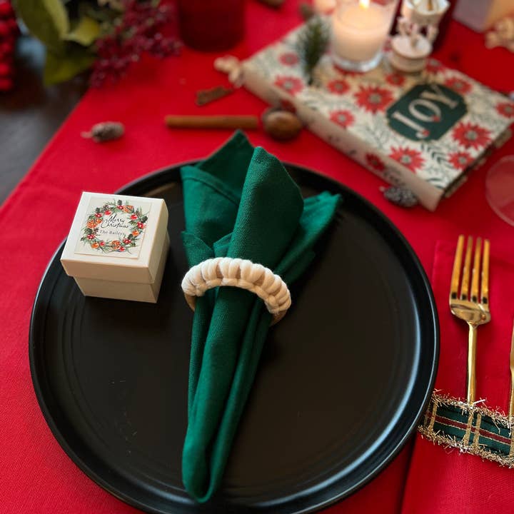 Uniq Favors - Wholesale Napkin ring - Macrame Cotton Wood Napkin Ring, Bohemian Table Decor4